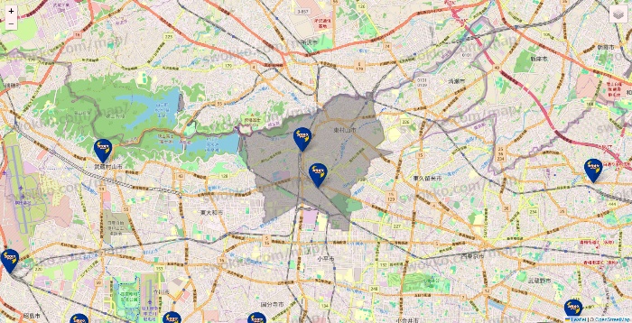 東京都のカラオケBanBanの店舗地図