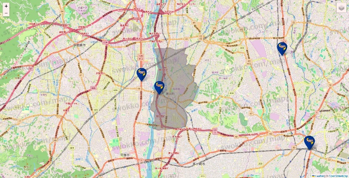 神奈川県のカラオケBanBanの店舗地図
