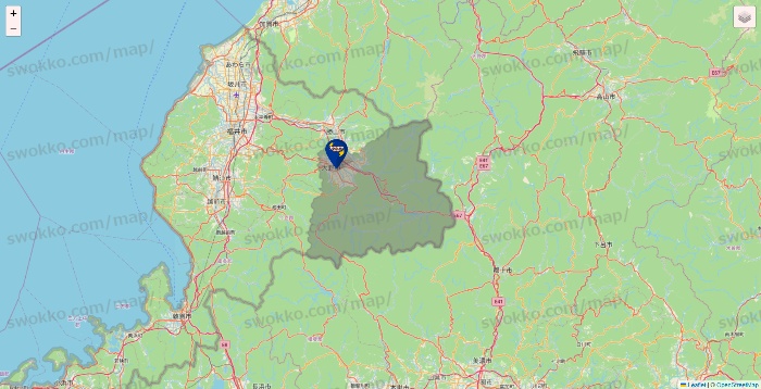 福井県のカラオケBanBanの店舗地図