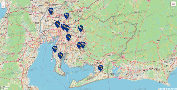 愛知県のカラオケBanBanの店舗地図
