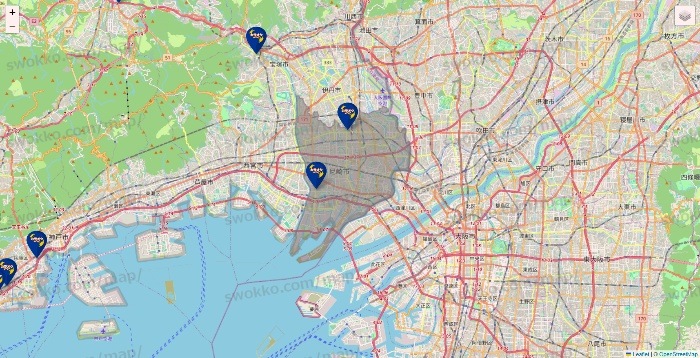 兵庫県のカラオケBanBanの店舗地図
