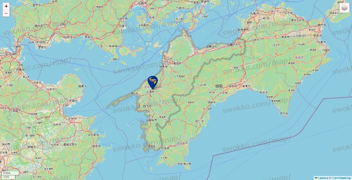 愛媛県のカラオケBanBanの店舗地図