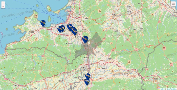 福岡県のカラオケBanBanの店舗地図