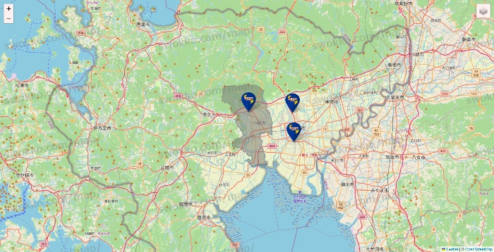佐賀県のカラオケBanBanの店舗地図