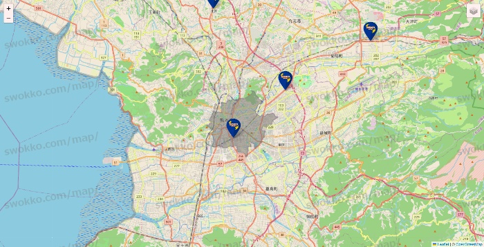 熊本県のカラオケBanBanの店舗地図