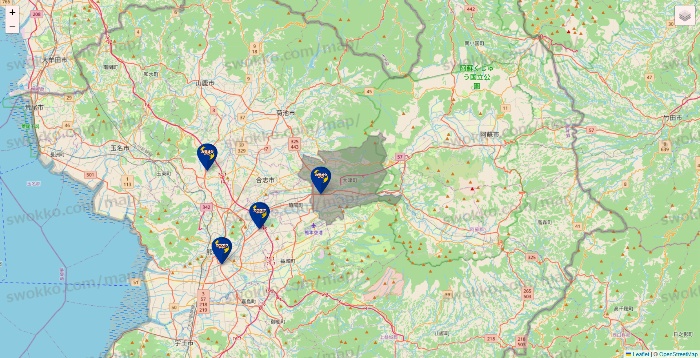 熊本県のカラオケBanBanの店舗地図