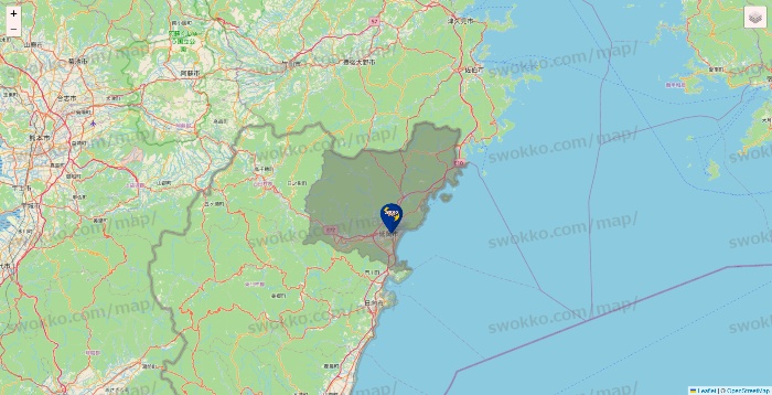 宮崎県のカラオケBanBanの店舗地図