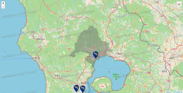 鹿児島県のカラオケBanBanの店舗地図