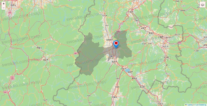 長野県のカラオケ館の店舗地図