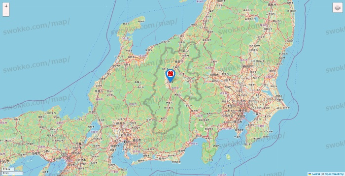 長野県のカラオケ館の店舗地図