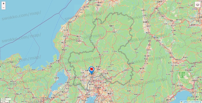 岐阜県のカラオケ館の店舗地図