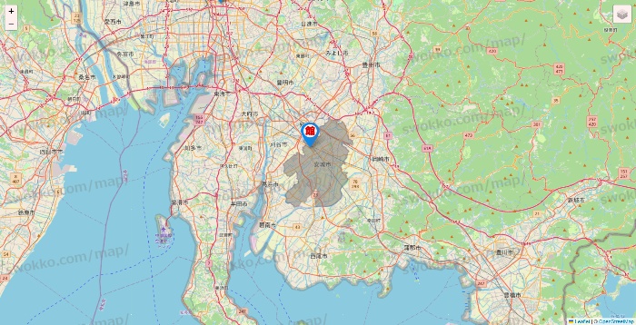 愛知県のカラオケ館の店舗地図