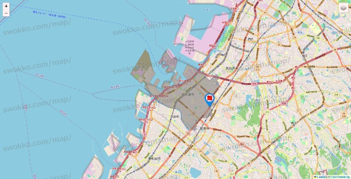 大阪府のカラオケ館の店舗地図