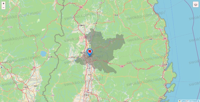 岩手県のカラオケ館の店舗地図