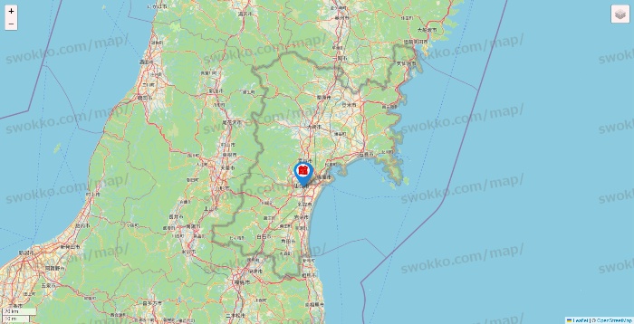宮城県のカラオケ館の店舗地図