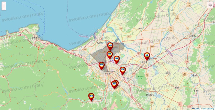 北海道の加瀬のレンタルボックスの店舗地図