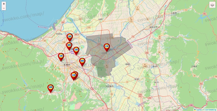 北海道の加瀬のレンタルボックスの店舗地図