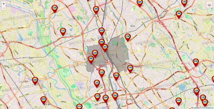 埼玉県の加瀬のレンタルボックスの店舗地図