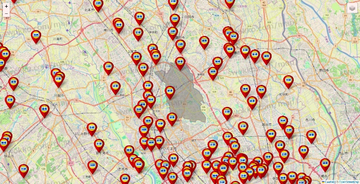 埼玉県の加瀬のレンタルボックスの店舗地図