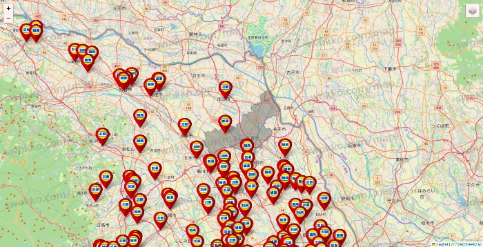 埼玉県の加瀬のレンタルボックスの店舗地図