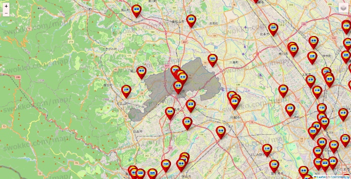 埼玉県の加瀬のレンタルボックスの店舗地図
