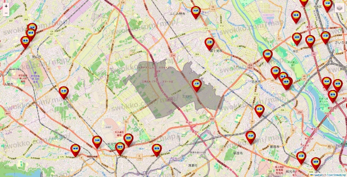 埼玉県の加瀬のレンタルボックスの店舗地図