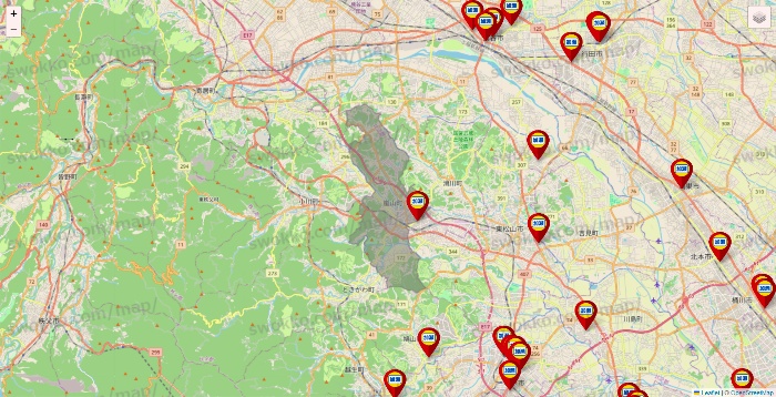 埼玉県の加瀬のレンタルボックスの店舗地図