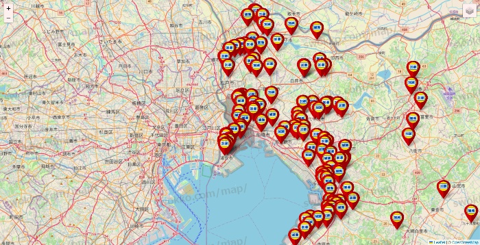 千葉県の加瀬のレンタルボックスの店舗地図