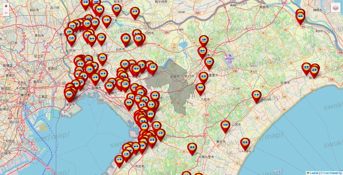 千葉県の加瀬のレンタルボックスの店舗地図