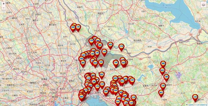 千葉県の加瀬のレンタルボックスの店舗地図