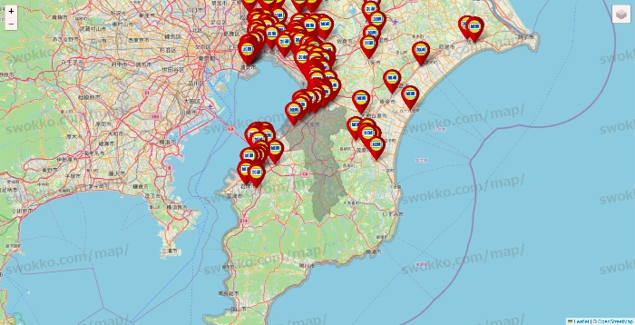 千葉県の加瀬のレンタルボックスの店舗地図
