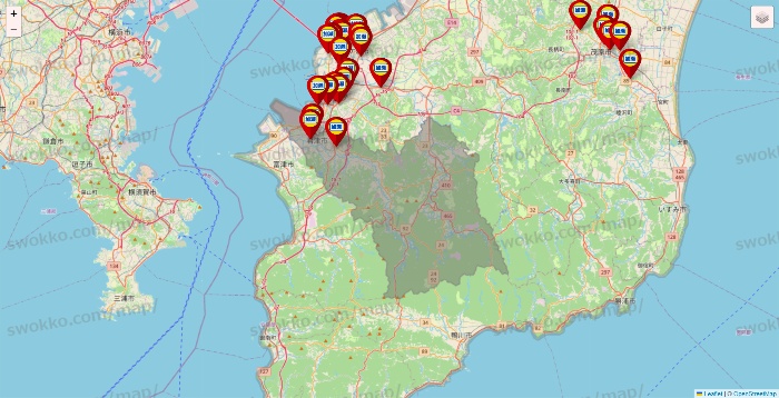 千葉県の加瀬のレンタルボックスの店舗地図