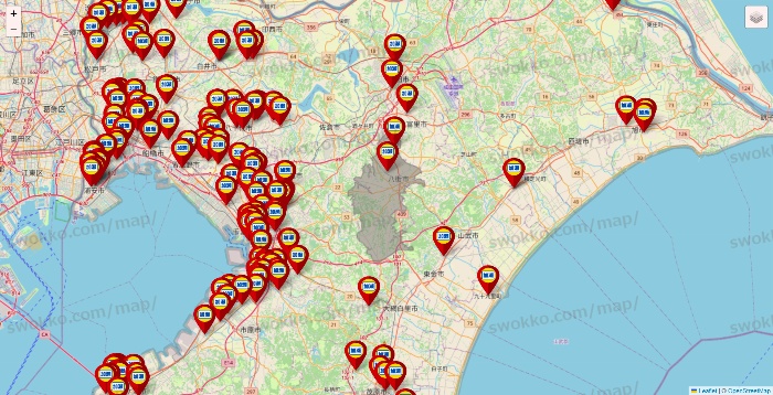 千葉県の加瀬のレンタルボックスの店舗地図