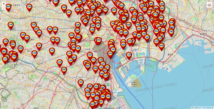 東京都の加瀬のレンタルボックスの店舗地図