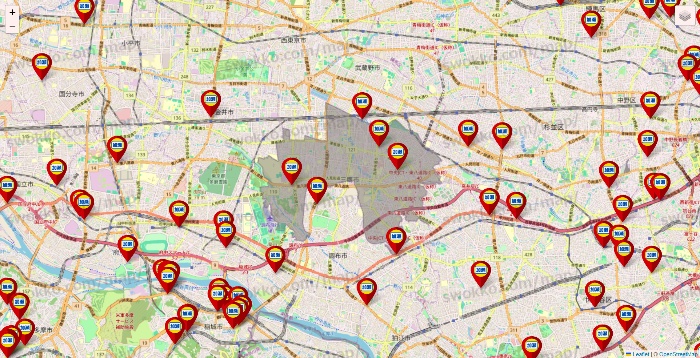 東京都の加瀬のレンタルボックスの店舗地図