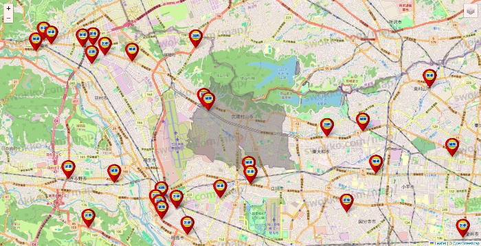 東京都の加瀬のレンタルボックスの店舗地図