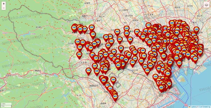 東京都の加瀬のレンタルボックスの店舗地図