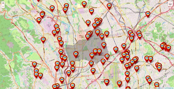 神奈川県の加瀬のレンタルボックスの店舗地図