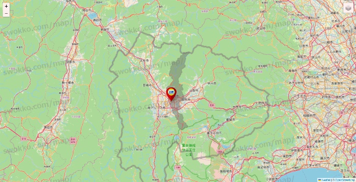山梨県の加瀬のレンタルボックスの店舗地図