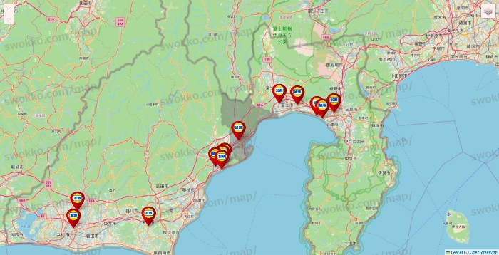 静岡県の加瀬のレンタルボックスの店舗地図