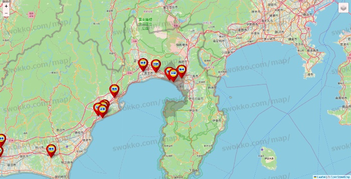 静岡県の加瀬のレンタルボックスの店舗地図