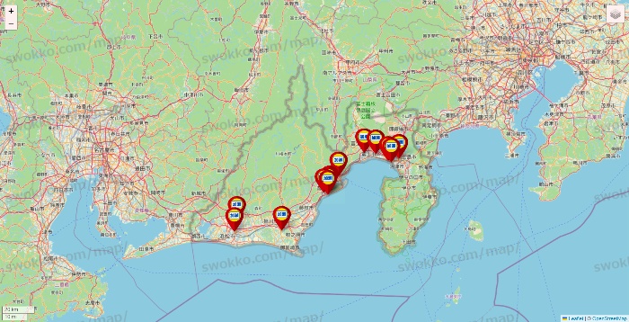 静岡県の加瀬のレンタルボックスの店舗地図