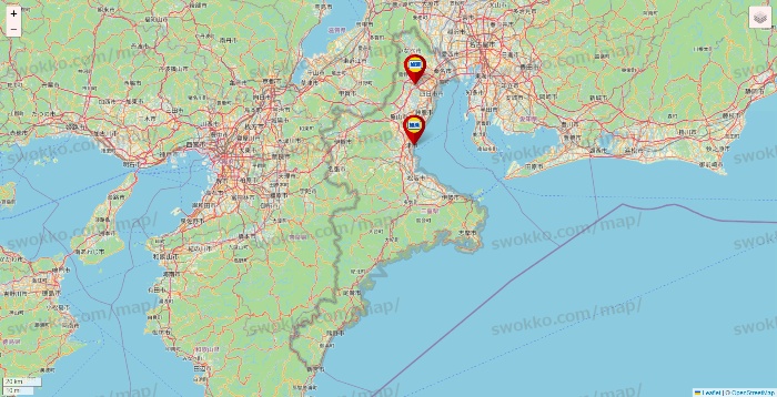 三重県の加瀬のレンタルボックスの店舗地図