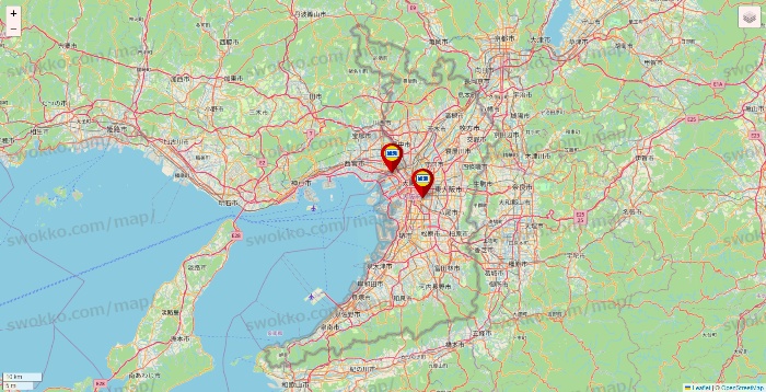大阪府の加瀬のレンタルボックスの店舗地図