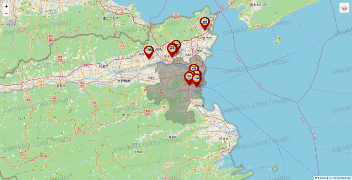徳島県の加瀬のレンタルボックスの店舗地図