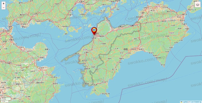 愛媛県の加瀬のレンタルボックスの店舗地図