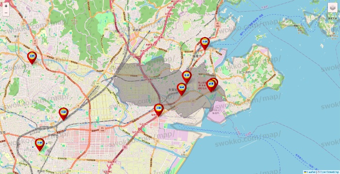 宮城県の加瀬のレンタルボックスの店舗地図