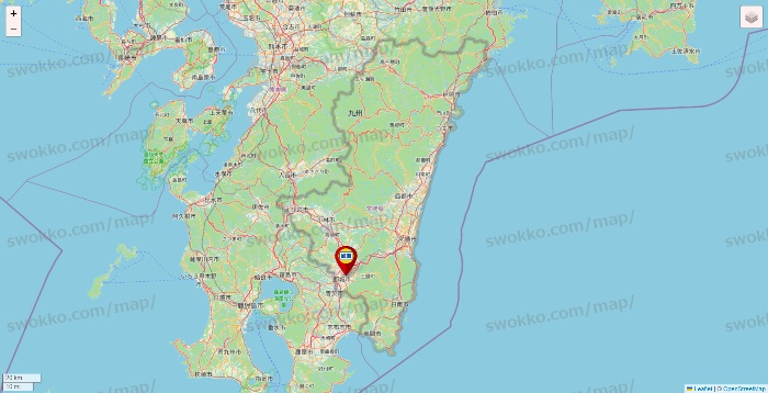 宮崎県の加瀬のレンタルボックスの店舗地図