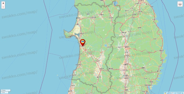 秋田県の加瀬のレンタルボックスの店舗地図