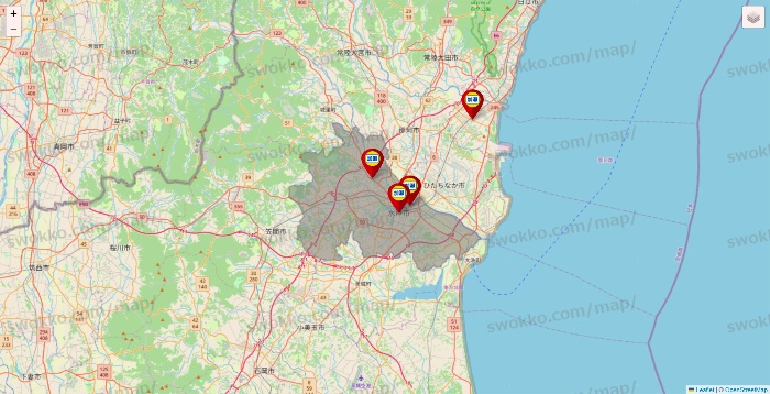 茨城県の加瀬のレンタルボックスの店舗地図